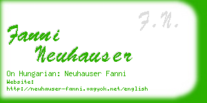 fanni neuhauser business card